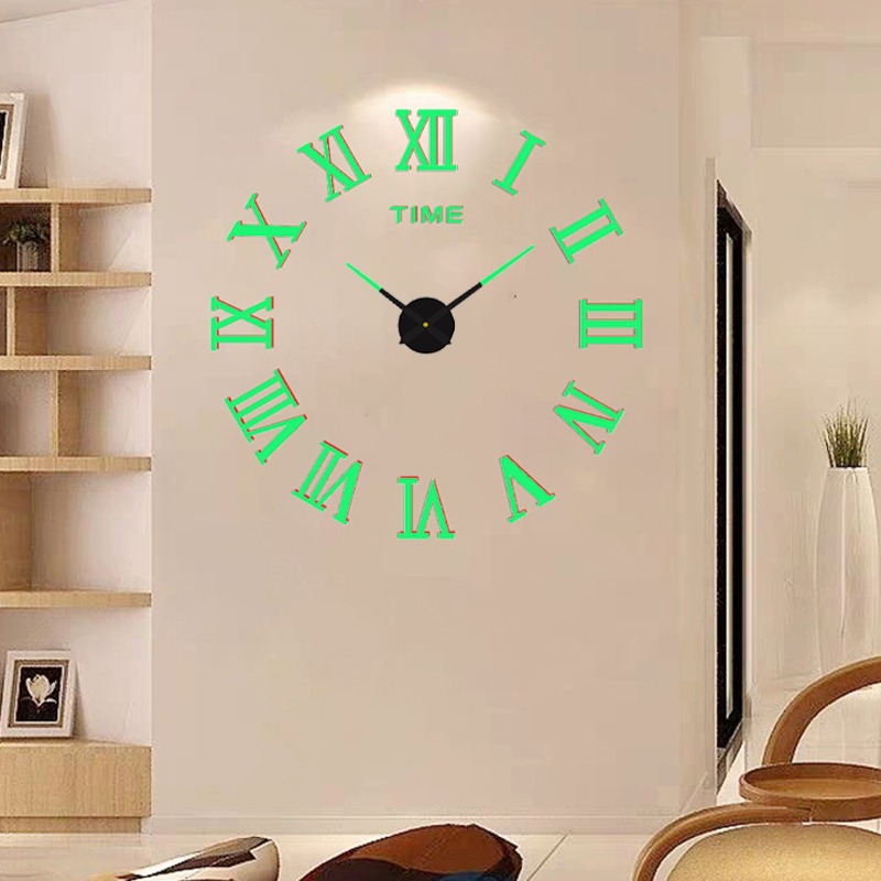 Luminous B Pouces Horloge Murale Romaine D Lumineuse Simple Et