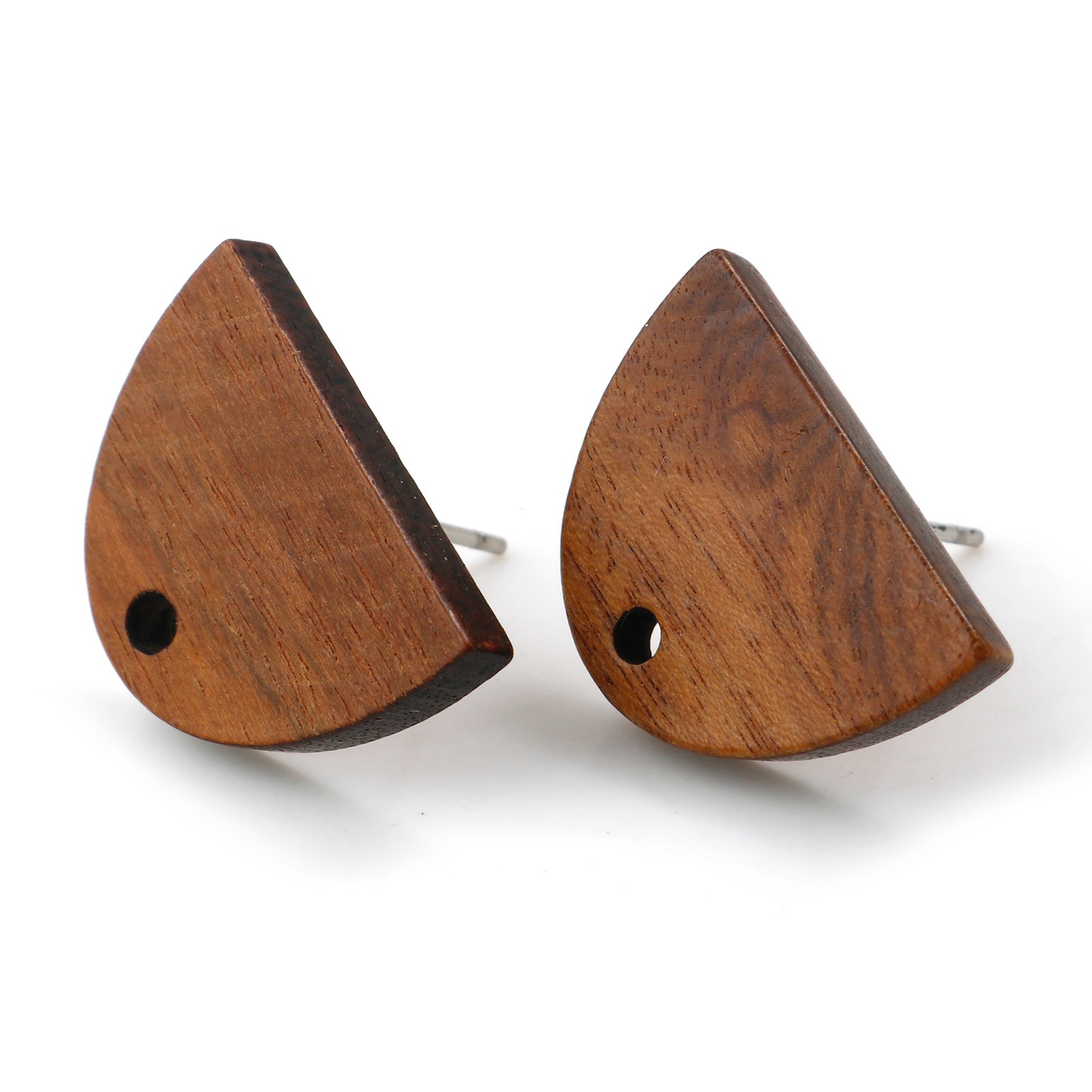 Boucles d'oreilles géométriques rondes en bois pour femmes, 10 pièces, bricolage, bijoux cadeaux, résultats marron avec boucle, bijoux Boho