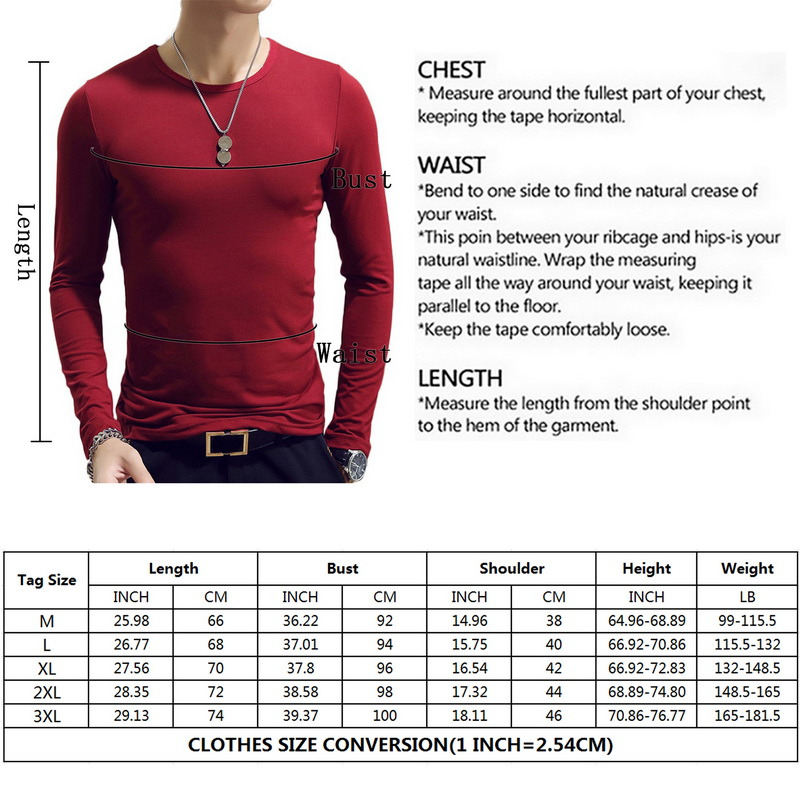 2022 Spring Summer Period Long Sleeve Cultivate Ones Morality Men's T-shirt O-neck Solid Polyester T Shirt Men Red Blue Black