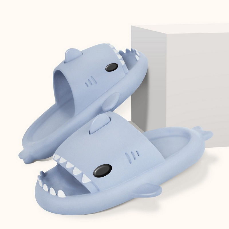 Cute Shark Slippers Platform Women Men Indoor Bathroom Slides Couples ...