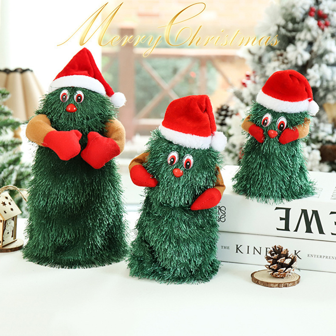 Juguete de peluche eléctrico para niños, juguete de canto, baile, árbol de  Navidad, muñeco de Navidad, decoraciones de Feliz Navidad, juguete  eléctrico - AliExpress