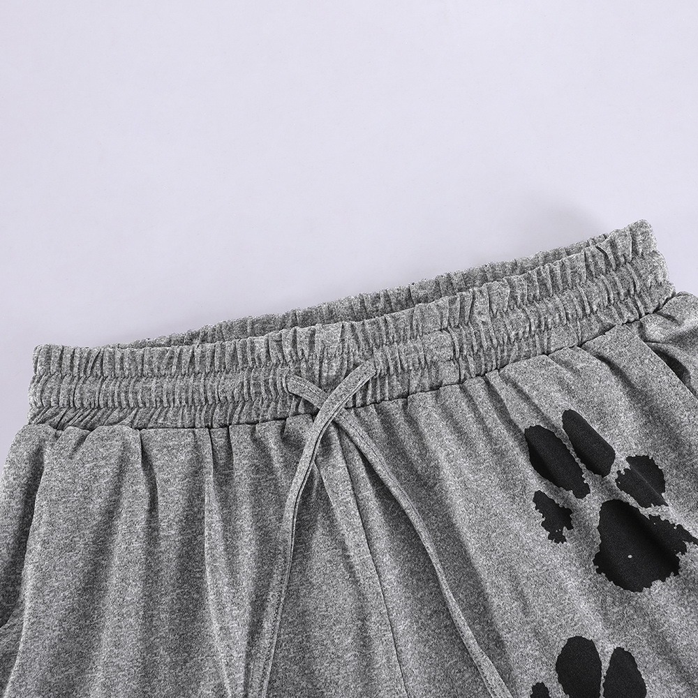 PurrfectFit Cat Print Summer Shorts | Women’s Casual Sportswear with Drawstring