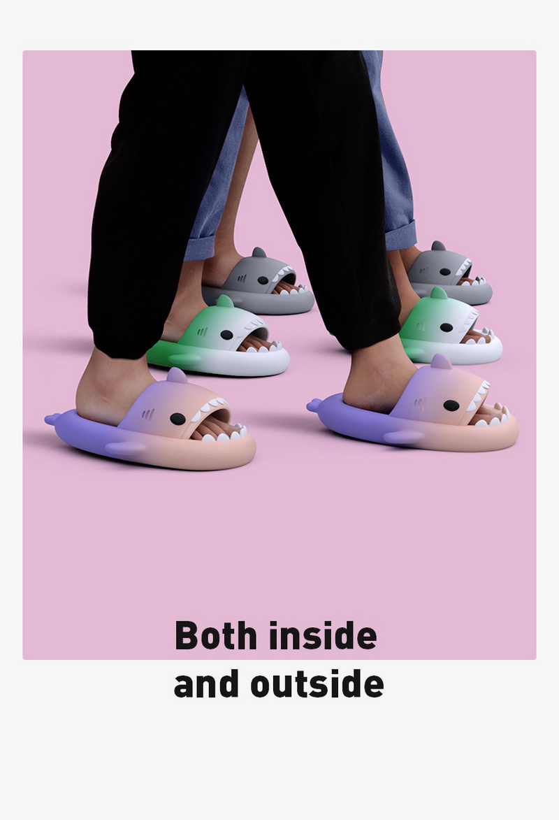 New Eva Summer Men Slippers Cute Catroon Shark Shape Slides Outdoor Home Bathroom Women Shoes Flip Flops Men Couples Sandals