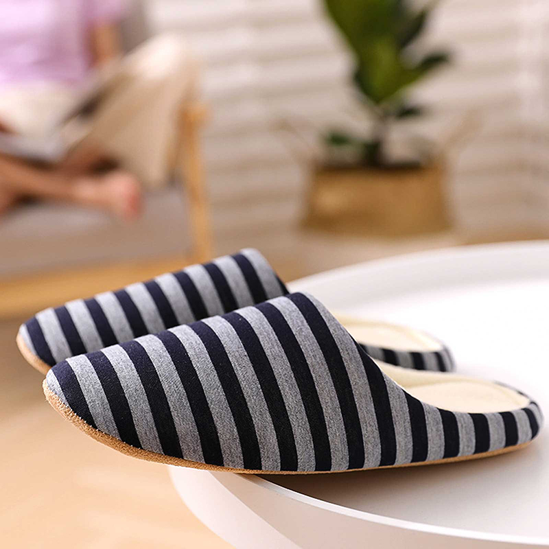 Title 57, Men Women Plush House Slippers Warm Soft Flat S...