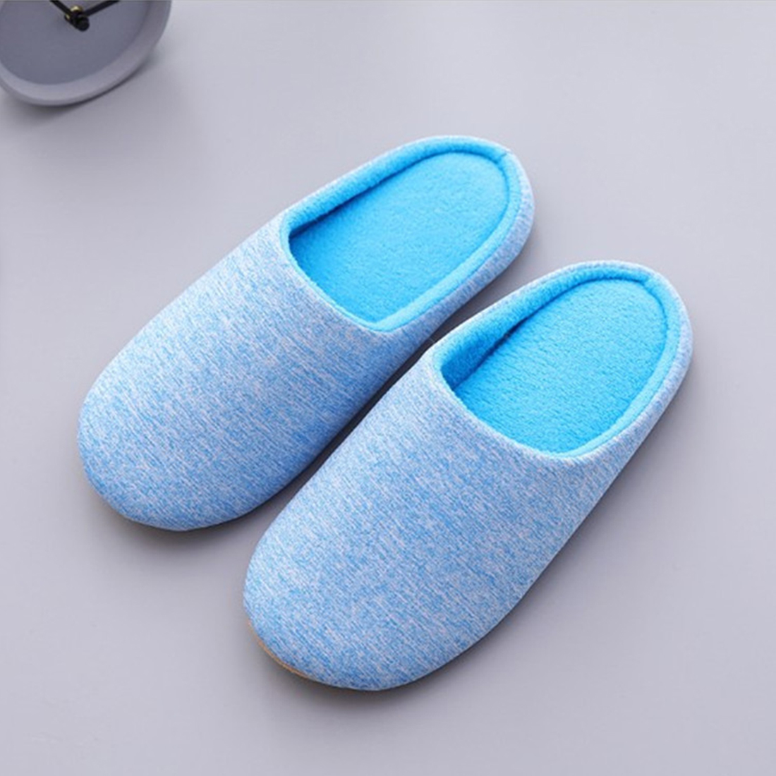 Title 44, Men Women Plush House Slippers Warm Soft Flat S...