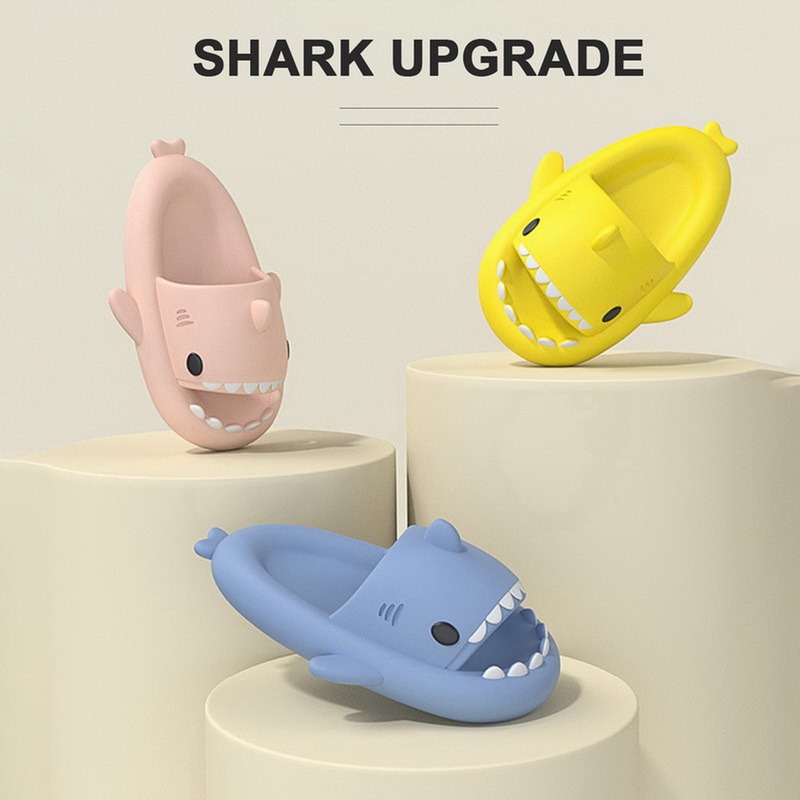 Title 16, Men Summer Shark Shape Slippers Platform Cartoo...