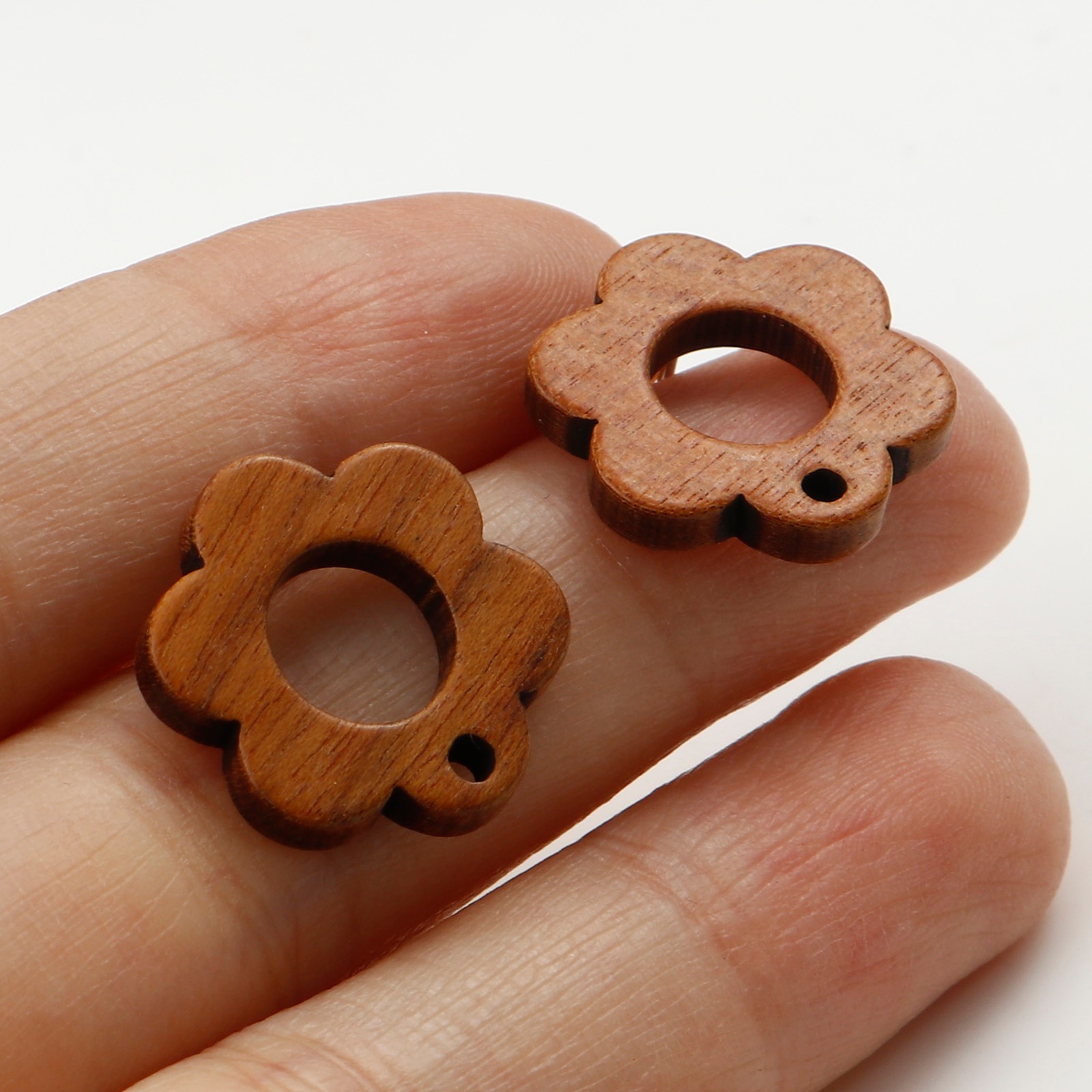 Boucles d'oreilles géométriques rondes en bois pour femmes, 10 pièces, bricolage, bijoux cadeaux, résultats marron avec boucle, bijoux Boho