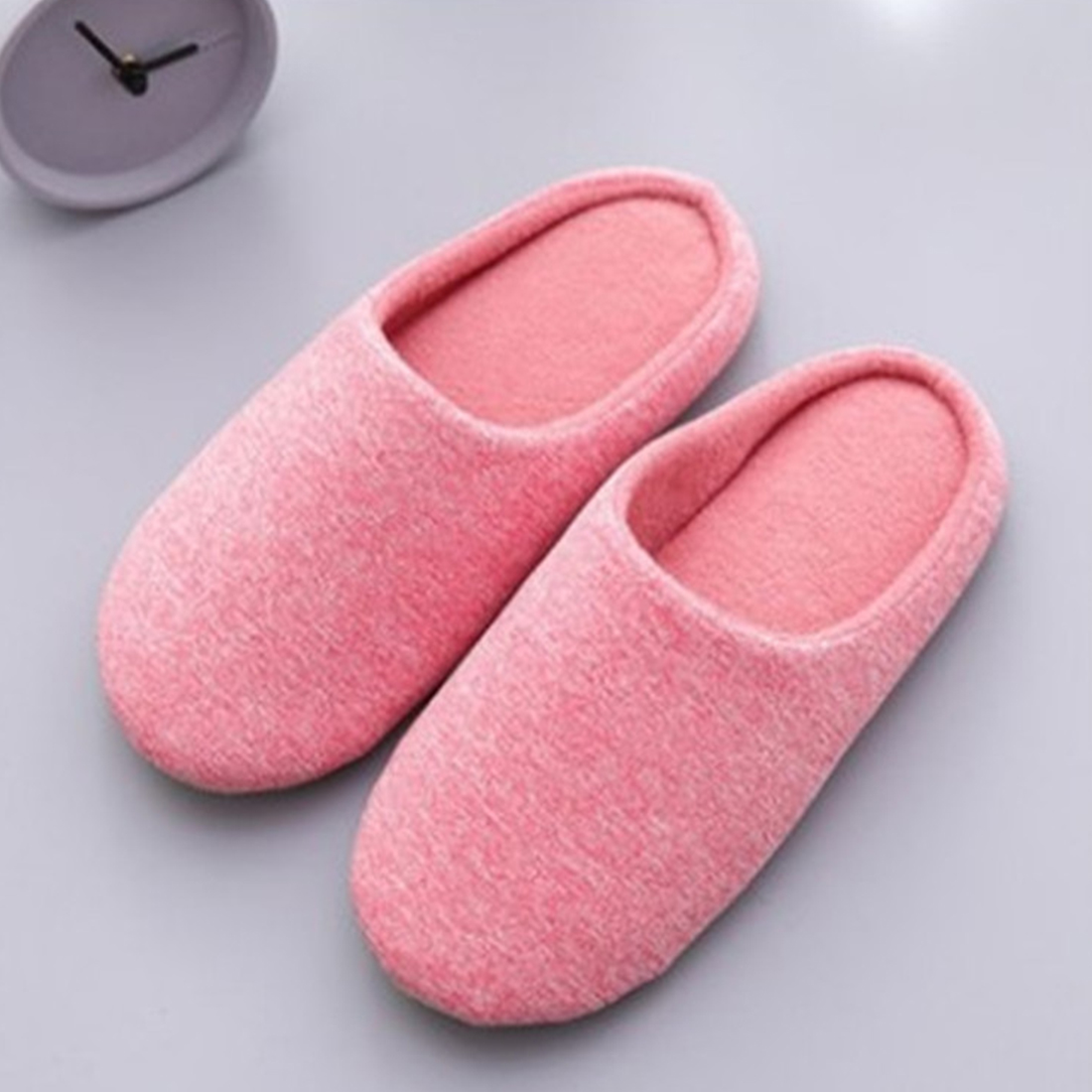 Title 41, Men Women Plush House Slippers Warm Soft Flat S...