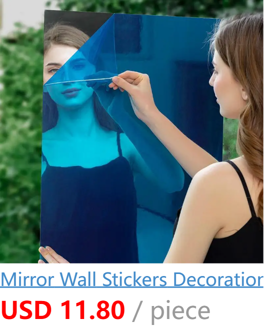 Description Picture 5 of itemMirror Wall Stickers Decoration 3D Self Adhesive Waterproof Stickers DIY Privacy Window Films Bedroom Bathroom Decor Accessories