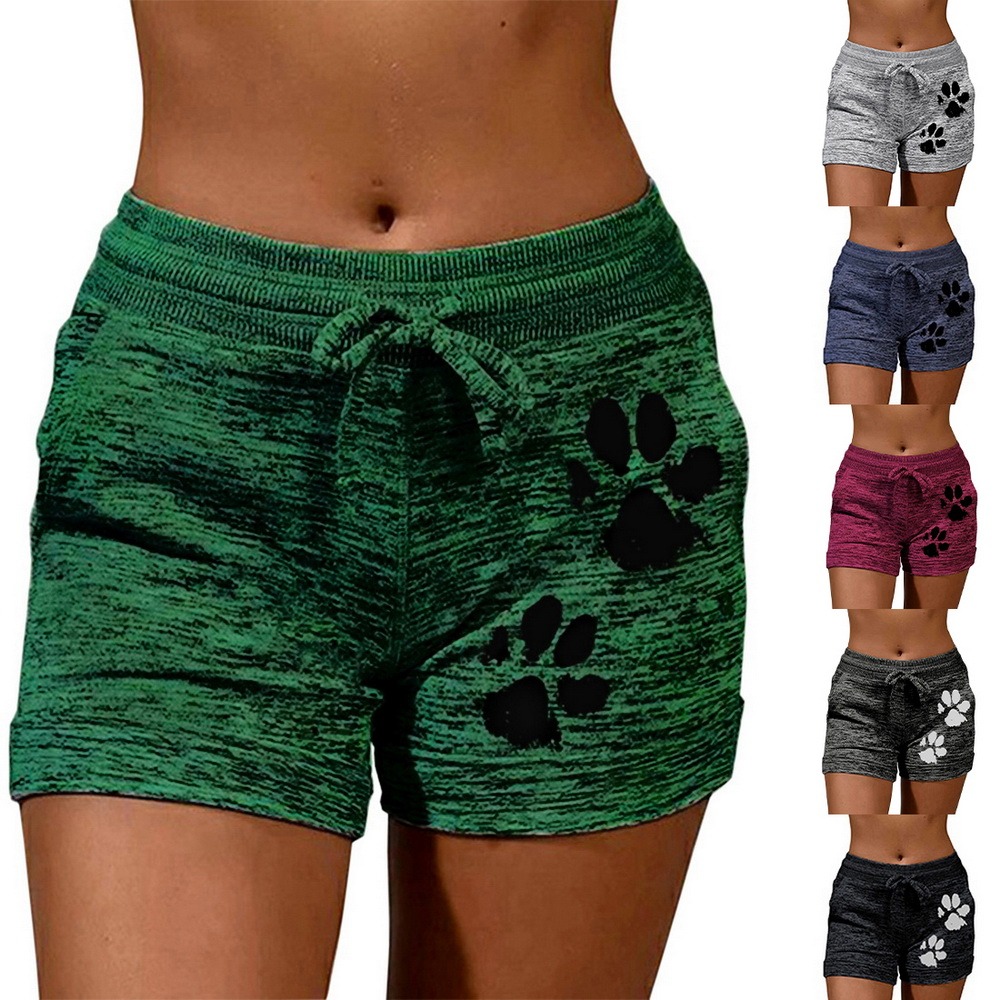 PurrfectFit Cat Print Summer Shorts | Women’s Casual Sportswear with Drawstring