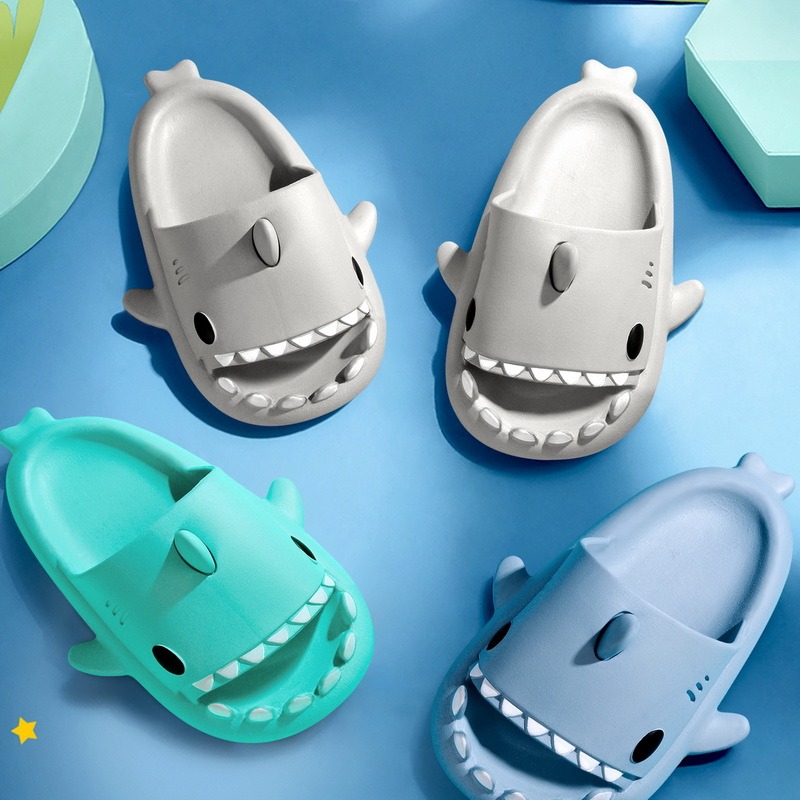 Smiley Shark Slippers Flip Flops (Upgraded 4cm Thick Edition) - FurDarlings