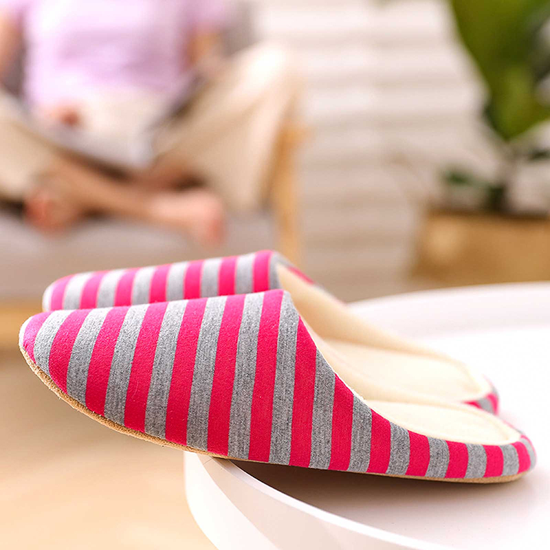 Title 55, Men Women Plush House Slippers Warm Soft Flat S...