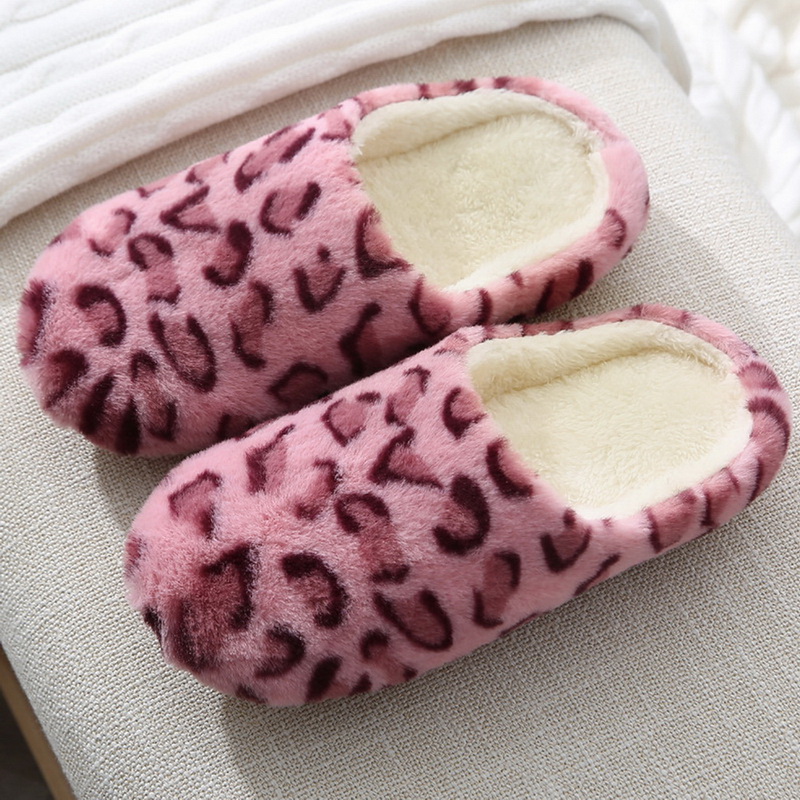 Title 30, Men Women Plush House Slippers Warm Soft Flat S...