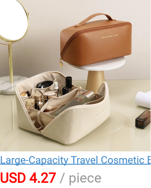 Lumento White Checkered Makeup Bag,Travel Storage Cosmetic Bag,PU Vegan  Leather Make Up Pouch,Portable Toiletry Organizer