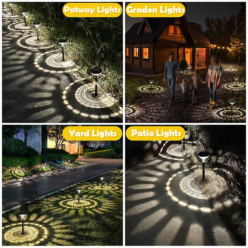 2/4/6Pcs Garden Outdoor Solar LED Lights RGB Multi-Color Lighting Solar Path Lawn Light Garden Decorative Landscape Shine Lamps solar post cap lights