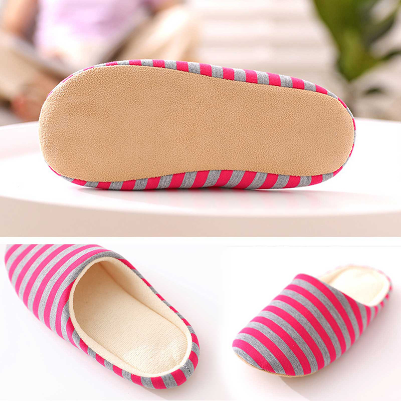 Title 62, Men Women Plush House Slippers Warm Soft Flat S...