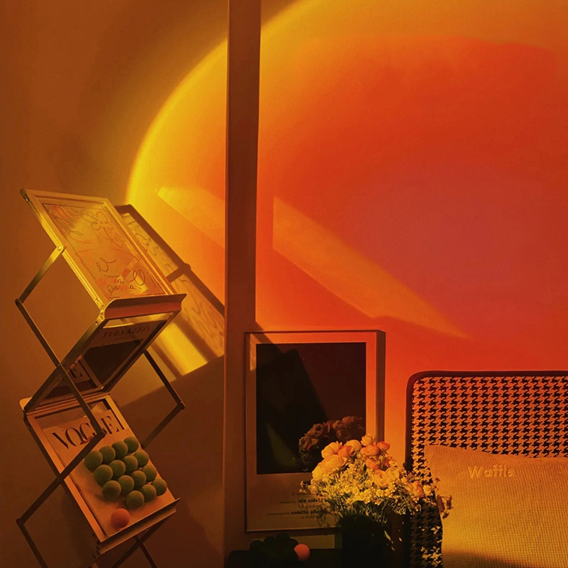 Romantyczny zachód słońca lampa projektora Usb Tiktok atmosf…
