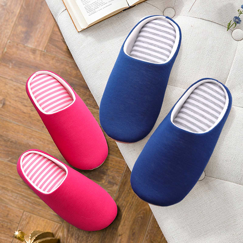 Title 22, Men Women Plush House Slippers Warm Soft Flat S...